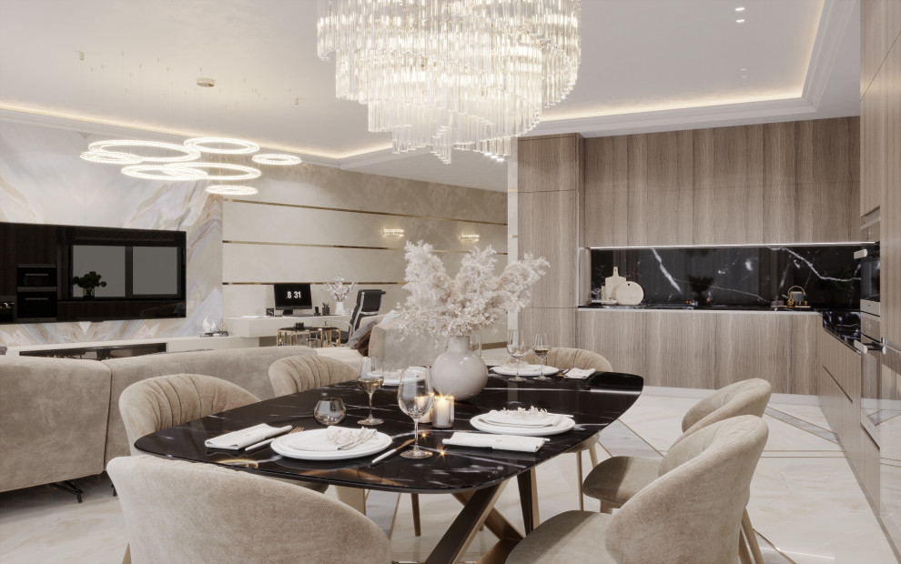 ДИЗАЙН ИНТЕРЬЕРА КВАРТИРЫ В ЖК ЛИЦА, 125 КВ.М.