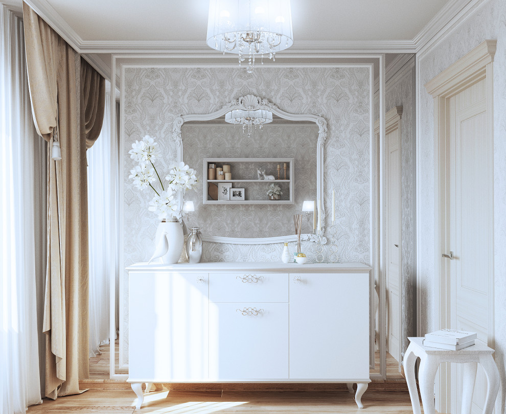 Трехкомнатная квартира в белом цвете