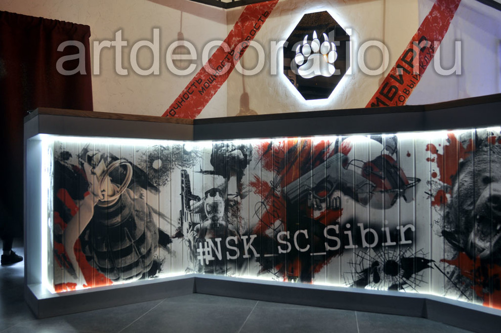 Изготовление барной стойки (печать на дереве)