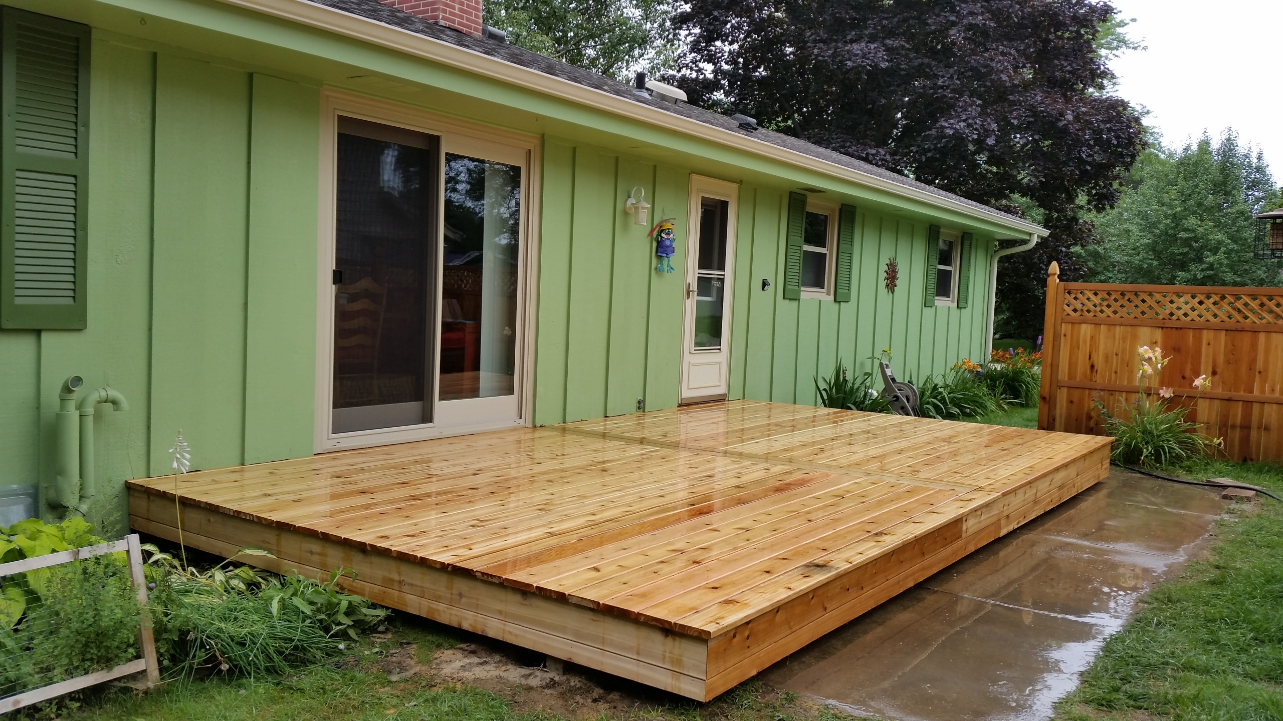 Cedar deck