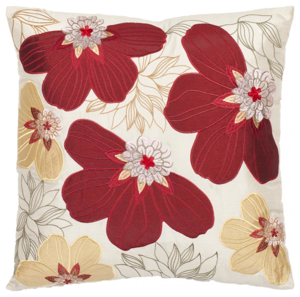 Victorian Accent Pillow (Set of 2) - Red,Yellow