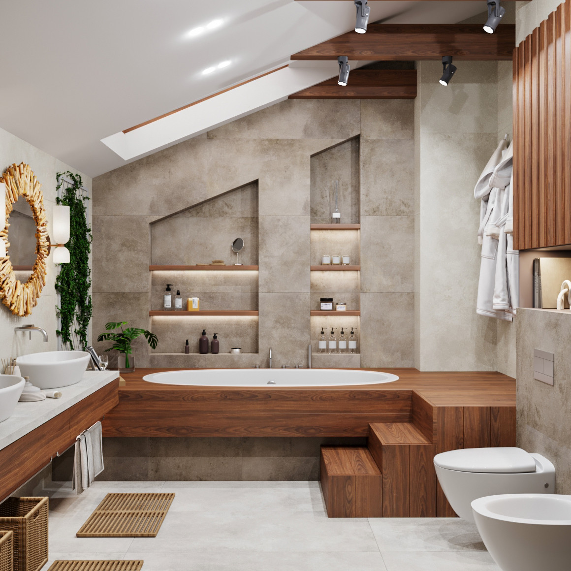 Ванная комната в стиле ШАЛЕ