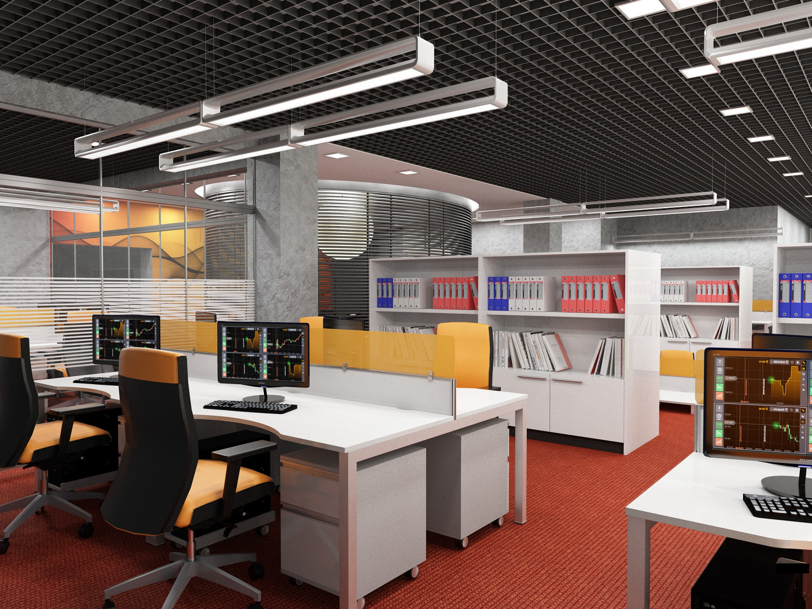 Интерьеры банка  "МИРАФ"