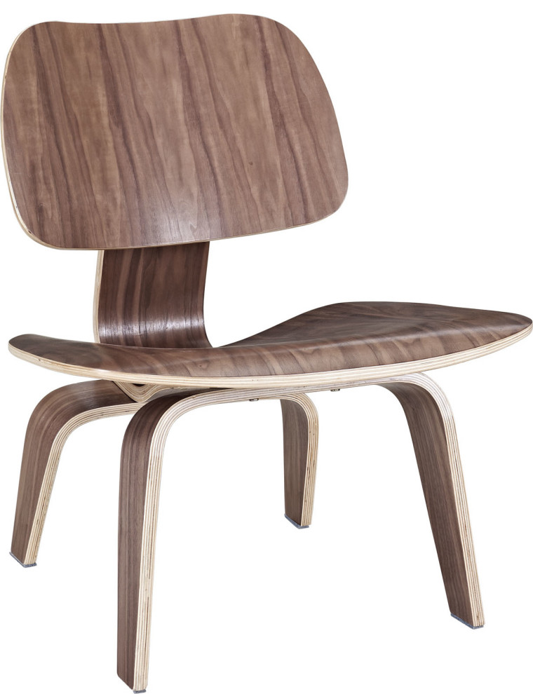 Isaac Wood Lounge Chair - Walnut