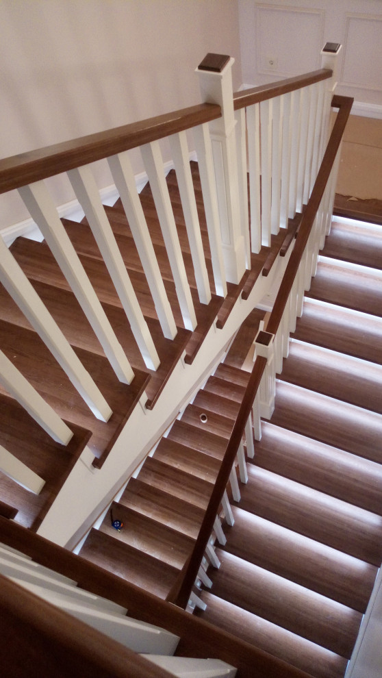 Облицовка бетонной лестницы в классическом стиле