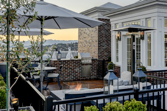 Classical Rooftop Conservatory traditional-terrace