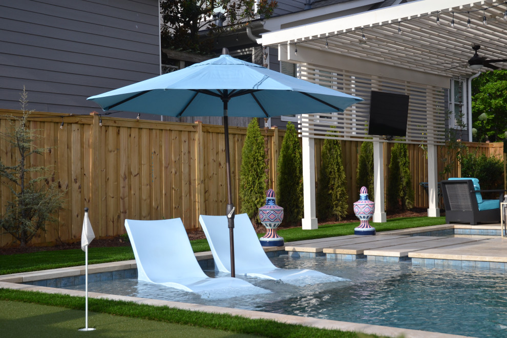 Example of a transitional pool design in Atlanta