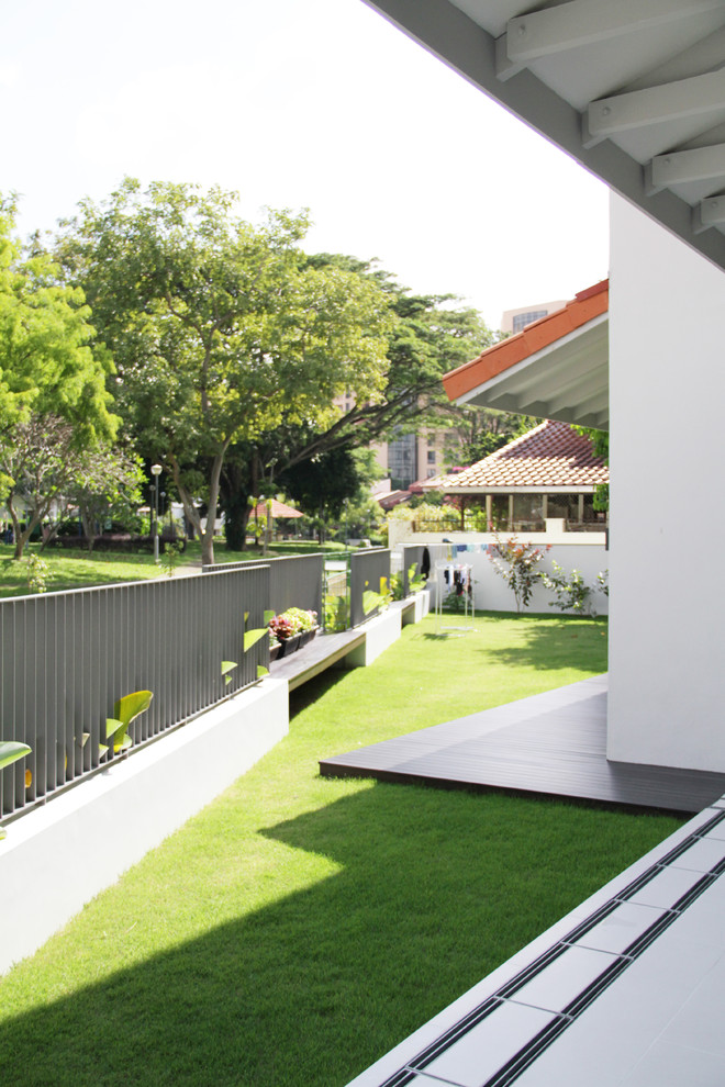 This is an example of a modern garden in Singapore.