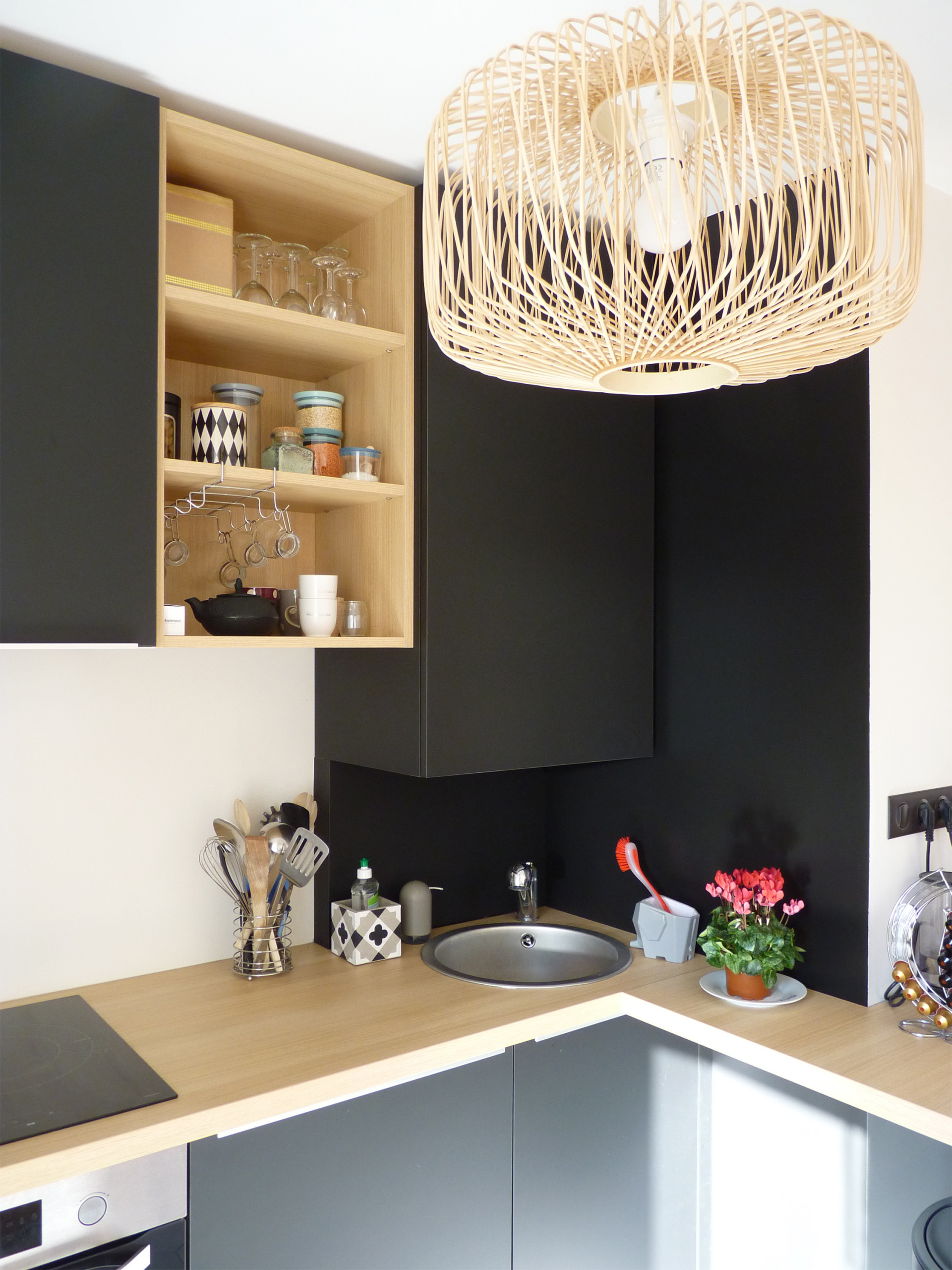 Cuisine rénovée dans un appartement du centre rennais