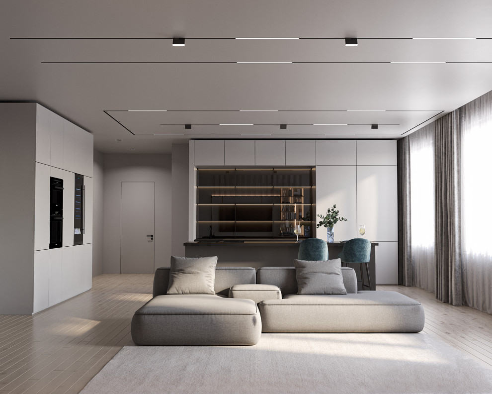 Дизайн-проект кухни-гостинной