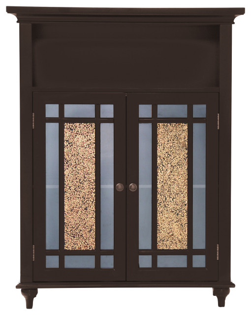 Wooden Bathroom Floor Storage Cabinet, Brown