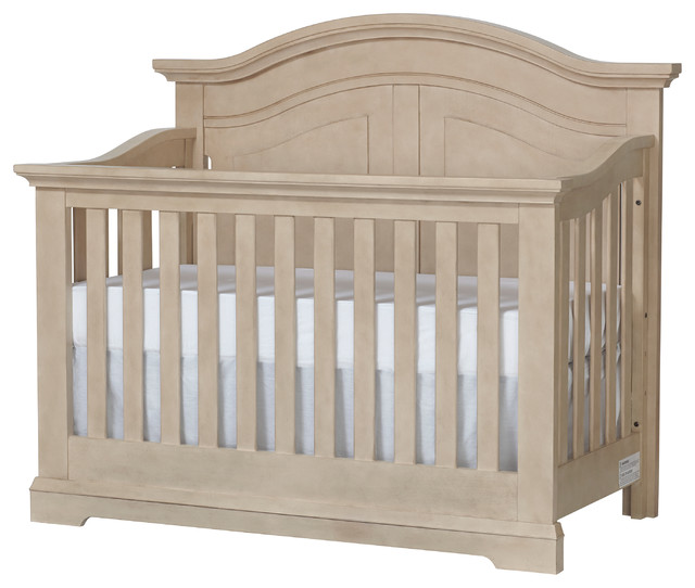 Munire Chatham Curved Top Crib, Driftwood Traditional Cribs by