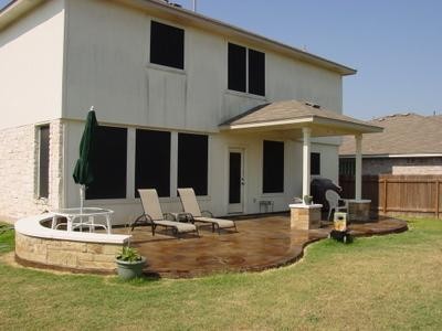 Stained Concrete Patio Traditional Patio Austin