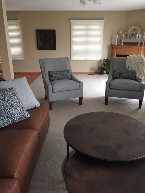 Grey And Brown Furniture Together My Web Value Recently Moved Into New Condo And Have Purchased Furniture Saddle Brown Leather Couch