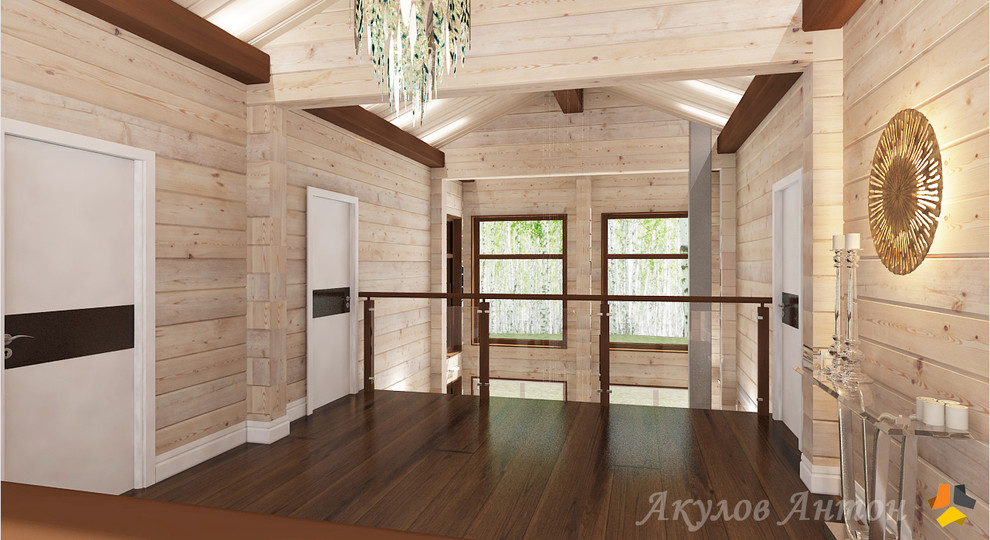 Дизайн-проект коттеджа из клееного бруса. 200 кв.м.