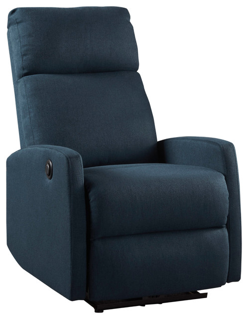 Sophie Tufted Fabric Power Recliner Chair Transitional Sophie Tufted Fabric Power Recliner Chair Navy Blue