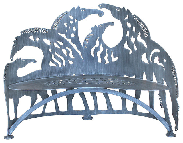 Horse Bench Contemporary Outdoor Benches by Cricket Houzz