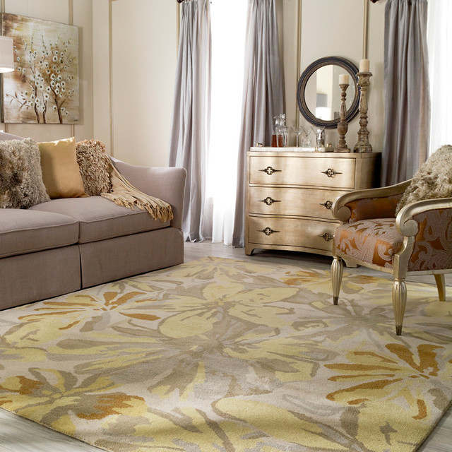 Surya Athena Ath 5071 Fl Rug Ivory Pear Slate Green 9 X9 Round