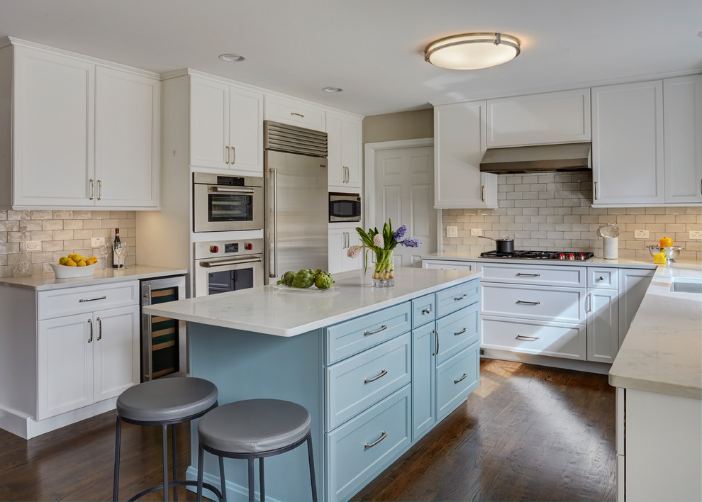 Inspiration for a transitional kitchen remodel in Chicago