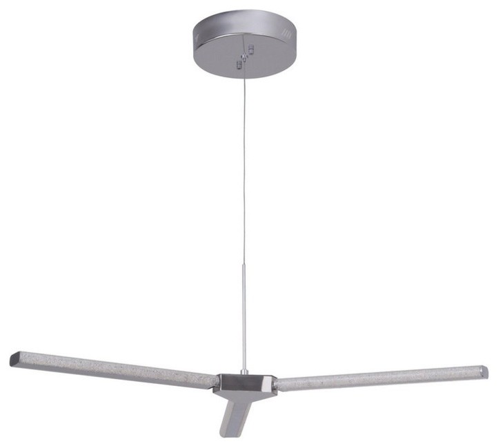 Horizon 34 25 108w 3 Led Chandelier Chrome Crystal Effect Glass