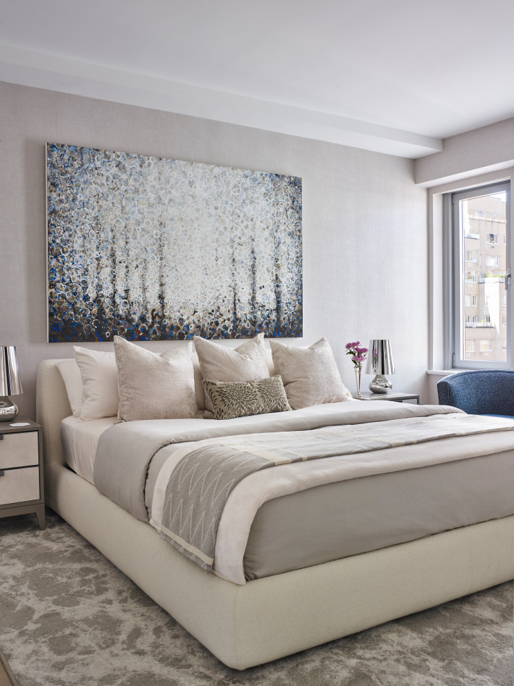 Inspiration for a contemporary bedroom in New York.