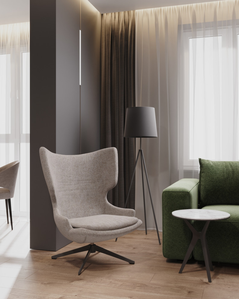 Кухня-гостиная в ЖК НОВИН г.Сургут