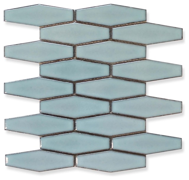 Atlanta Elongated 3D Hexagon Mosaic Tiles - Light Blue - Contemporary -  Wall And Floor Tile - by Rocky Point Tile | Houzz