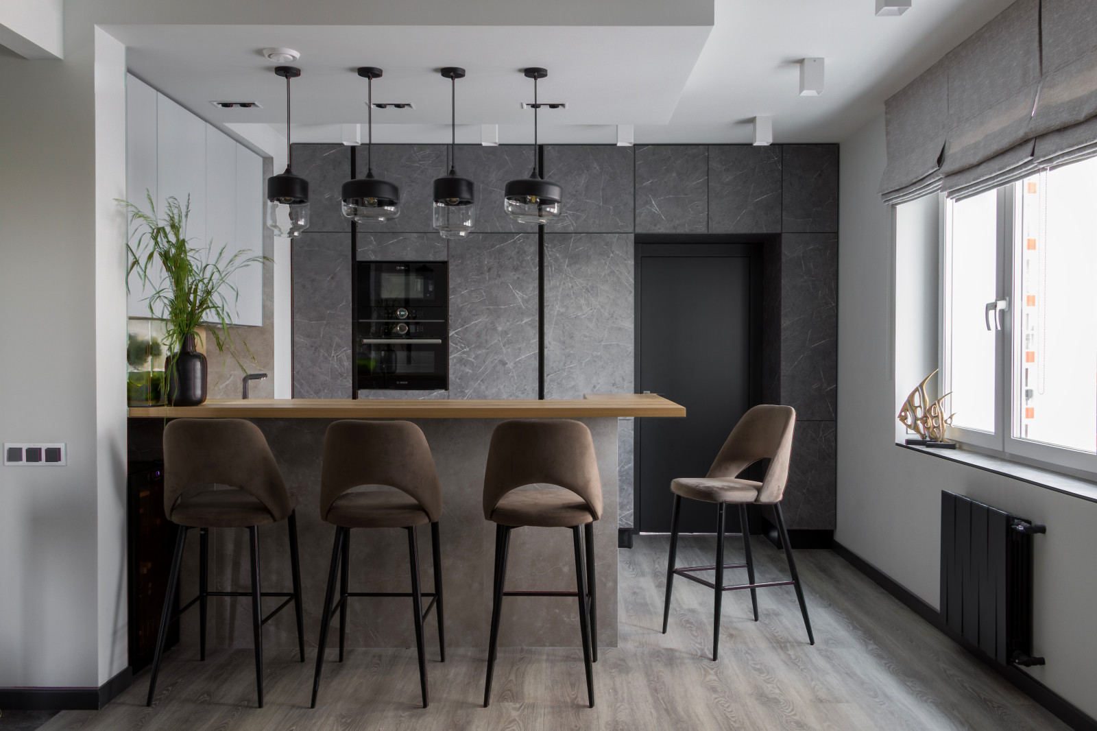 Барная стойка в кухне-гостиной