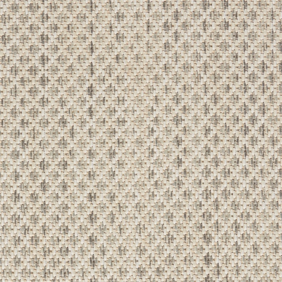Nourison Courtyard 2' x 3' Ivory Silver Fabric Modern Area Rug (2' x 3')
