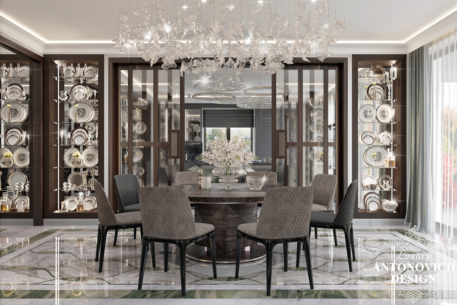 Дизайн-проект элитного холла в проекте дома