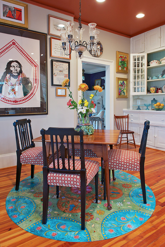 Photo of an eclectic dining room in Other.