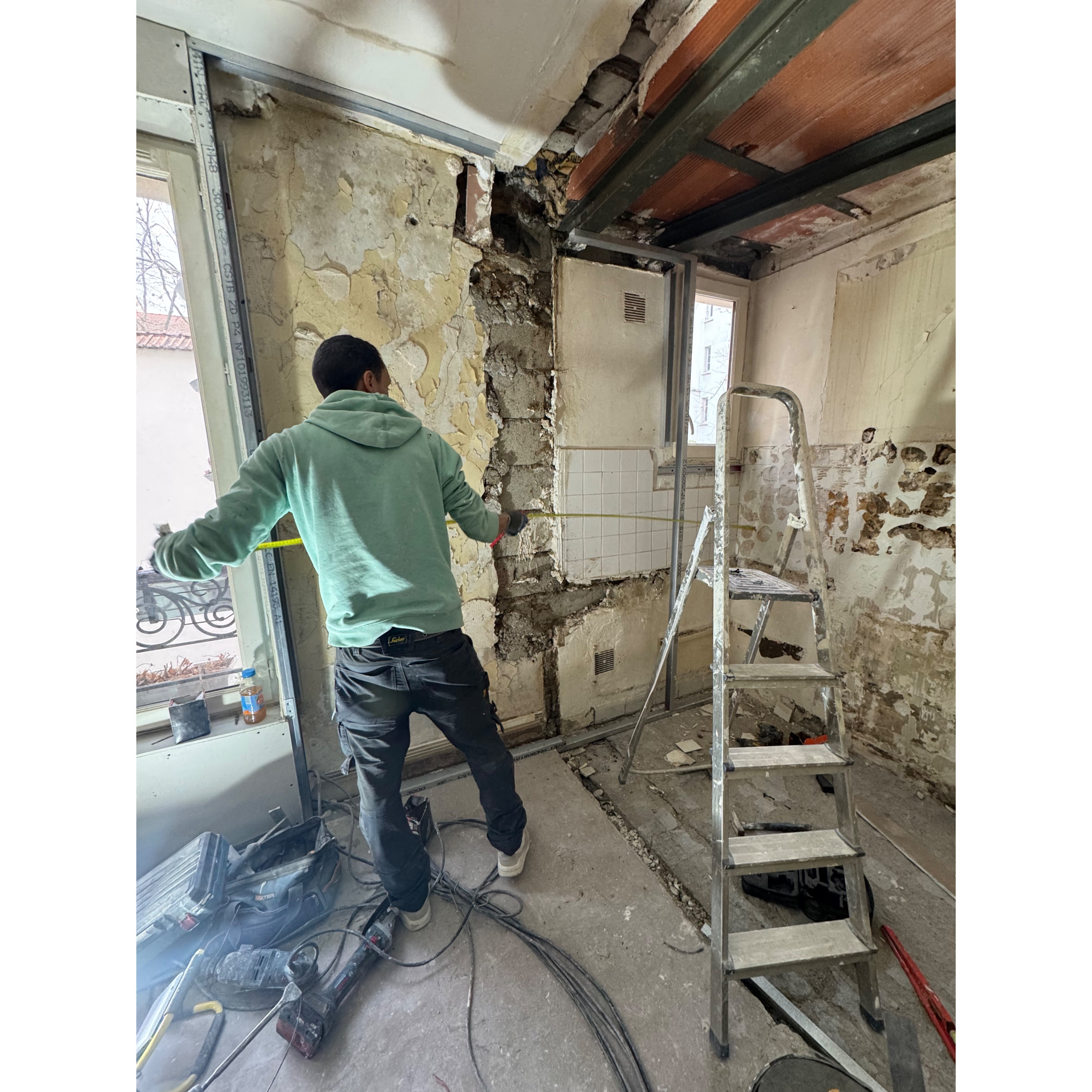 Projet Père Lachaise, rénovation d'un appartement de 34m2