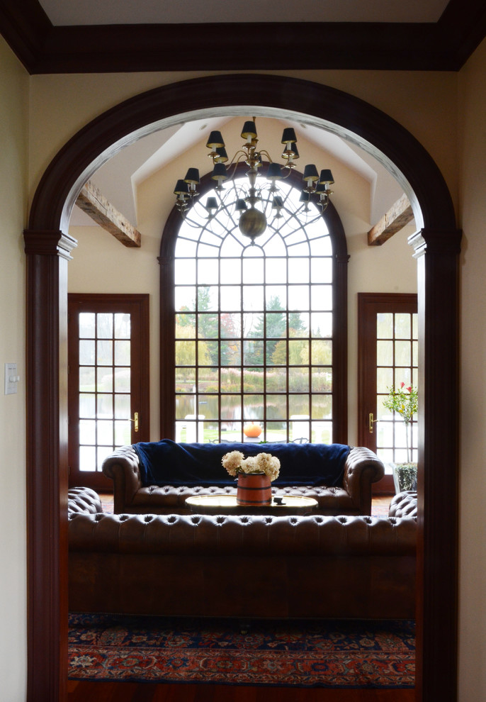 Elegant living room photo in Boston