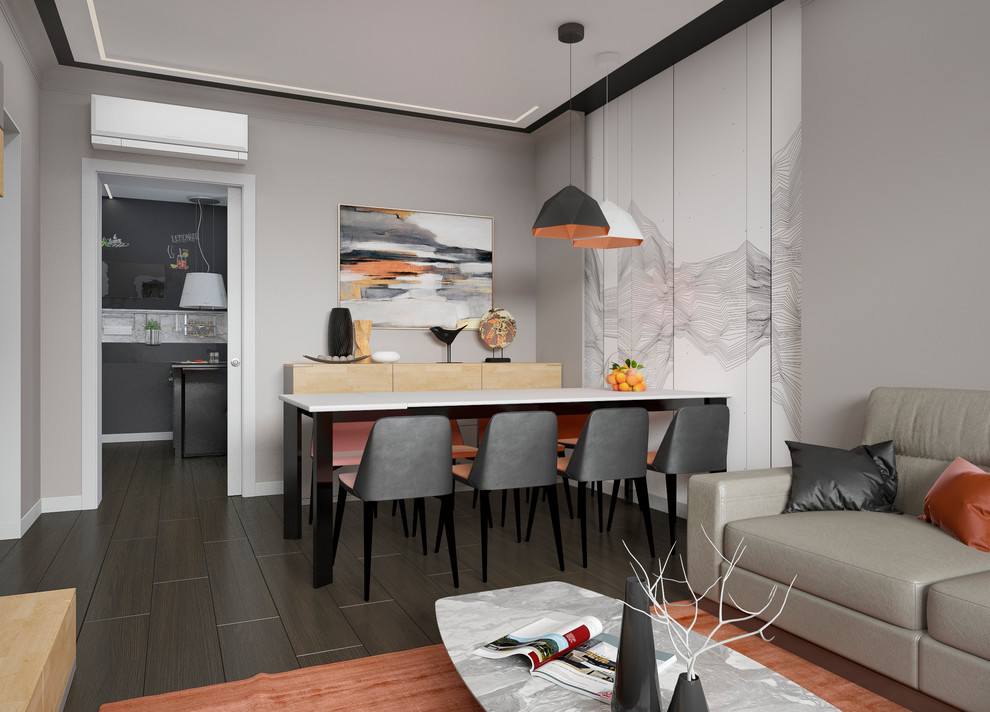 Квартира в сером цвете