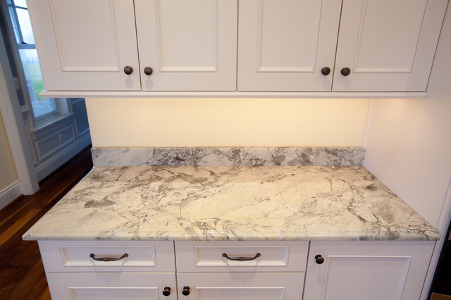 Super White Quartzite Countertops Traditional Kitchen Dc