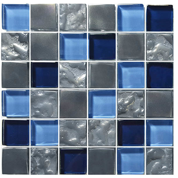 Cobalt Blue Galaxy Mosaic Glass Tile Glass Tile 1 x 2 for Bathroom Kitchen or Pool//Spa