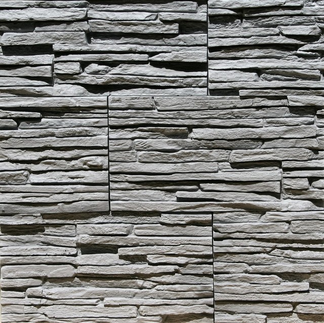 Thin Gypsum StoneLook Wall Decor Pegasus Gray Traditional Siding