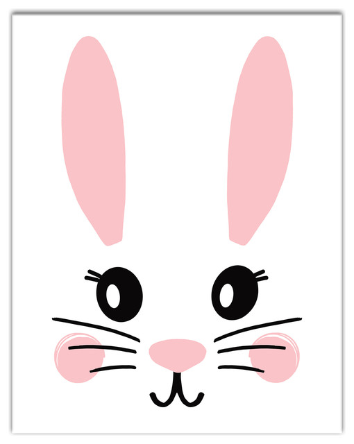 Simple Bunny Face Wall Art - Contemporary - Kids Wall Decor - by Designs  Direct | Houzz