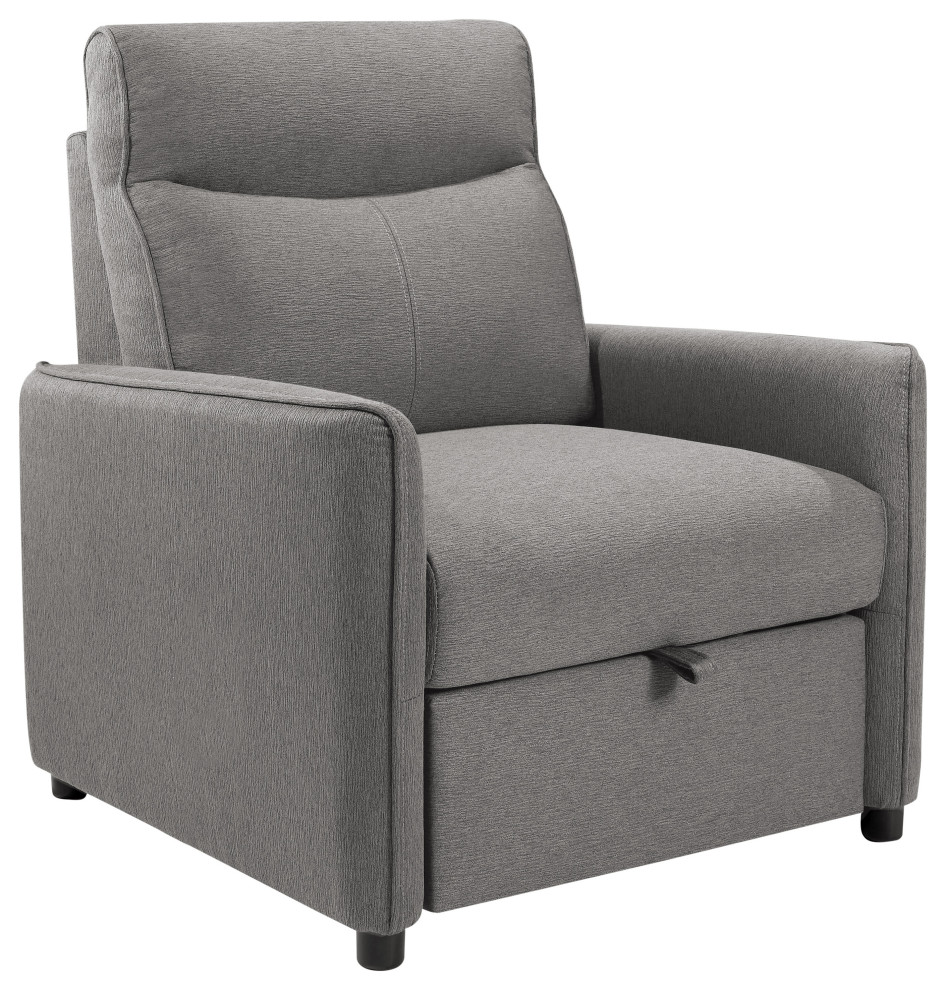 Skylar Stain-Resistant Fabric Chair With Pullout Bed - Transitional ...