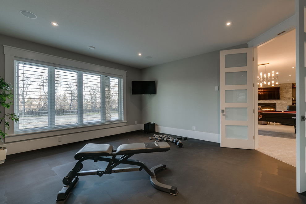 Photo of a transitional home gym in Other.