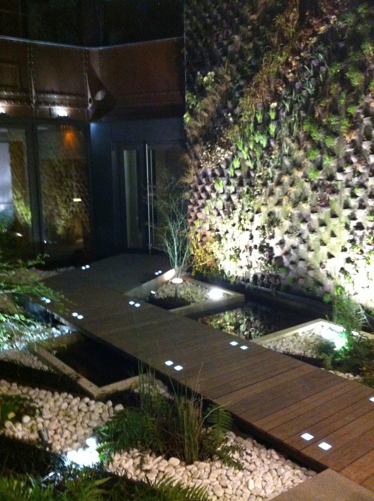 Idées déco pour un mur végétal de terrasse contemporain.