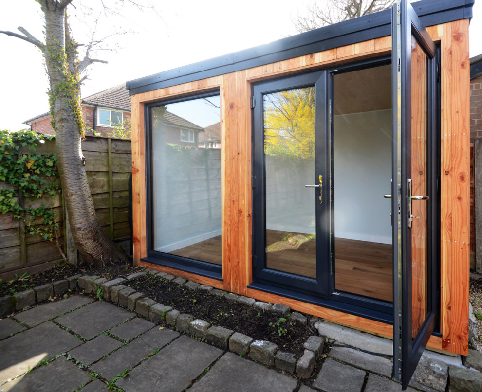 Inspiration for a small modern detached office/studio/workshop in Cheshire.