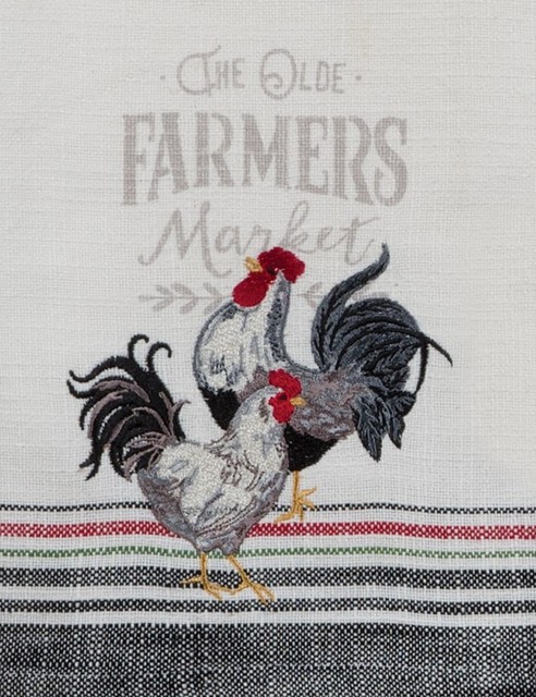 rooster dish towels