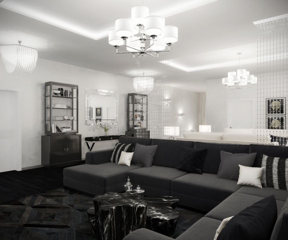 Гостиная и столовая в частном доме