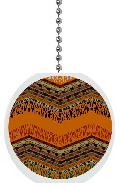 African Pattern Ceiling Fan Pull - Contemporary - Ceiling Fan
