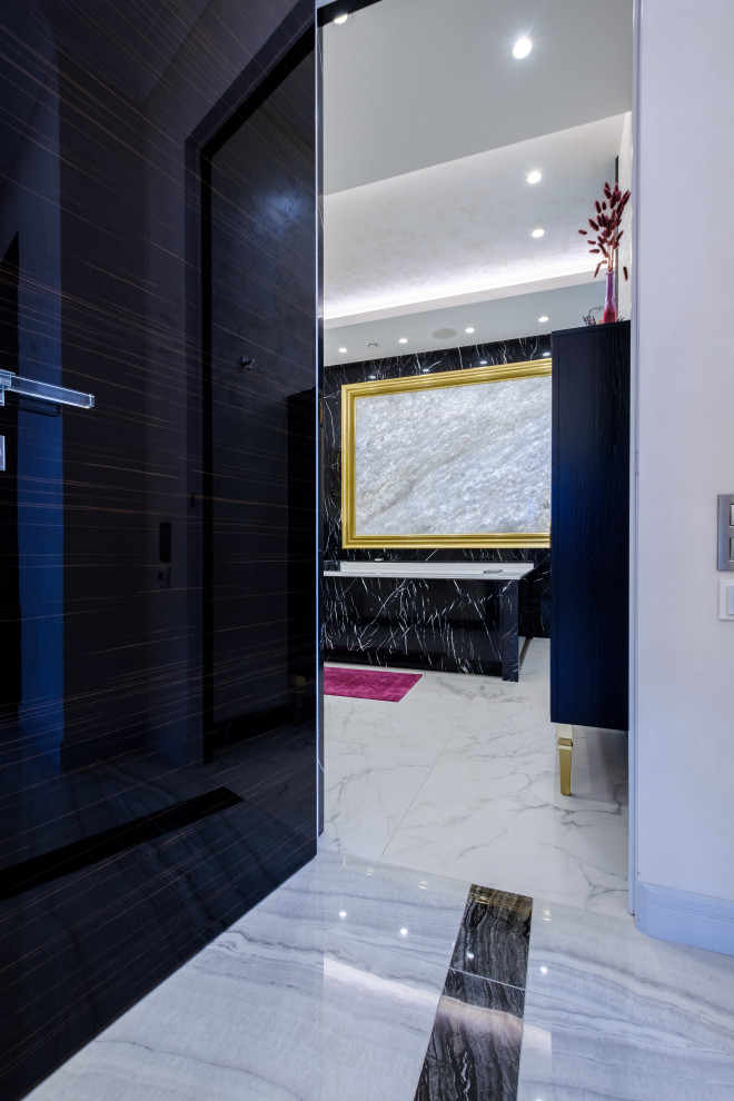 ЖК Смольный парк. Столешница, панно в ванной