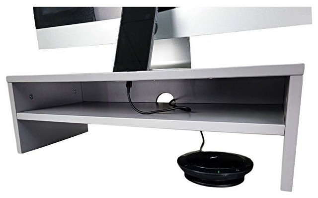 POW Furniture Monitor Stand Riser With Phone Stand & Cable Management ...