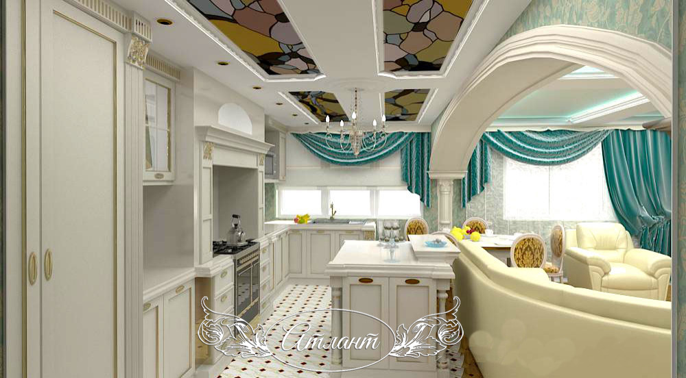 Гостиная в бирюзовых тонах - волшебная сказка для взрослых