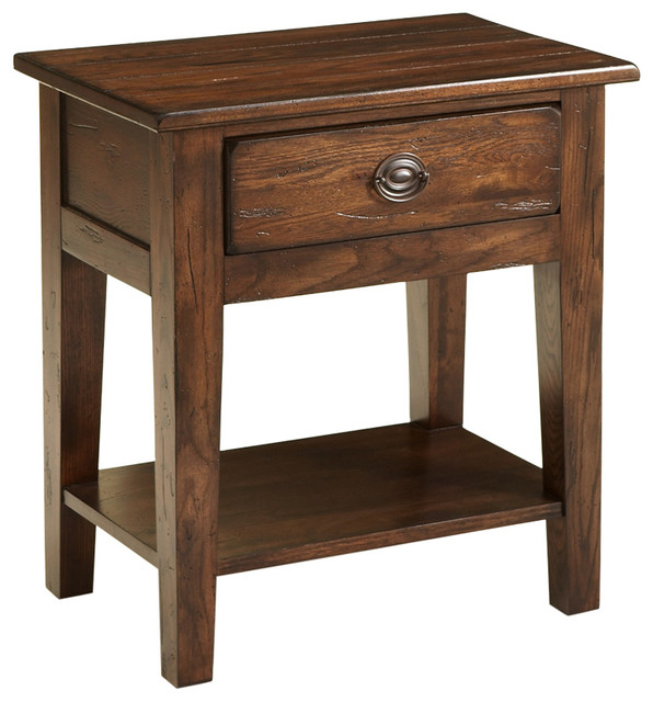 Broyhill Attic Heirlooms Night Stand, Natural Oak Traditional