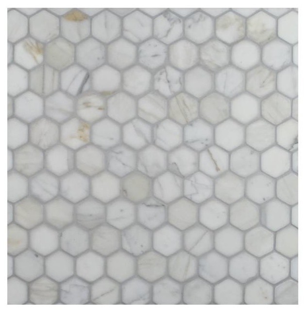 Tumbled Italian Marble Matte Finish Hexagon Mosaic 10 Sheets Marble Matte Finish Hexagon Mosaic